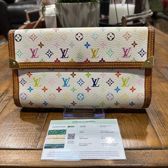 Louis Vuitton Handbags - Louis Vuitton X Takashi Murakami White Multicolored Porte Tresor International